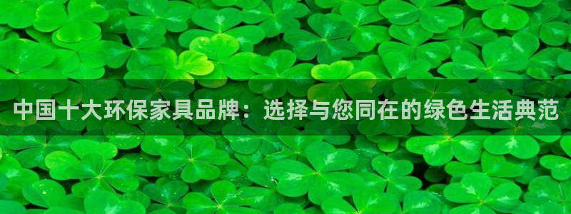 沐鸣手机客户端：中国十大环保家具品牌：选择与您同在的绿色生活